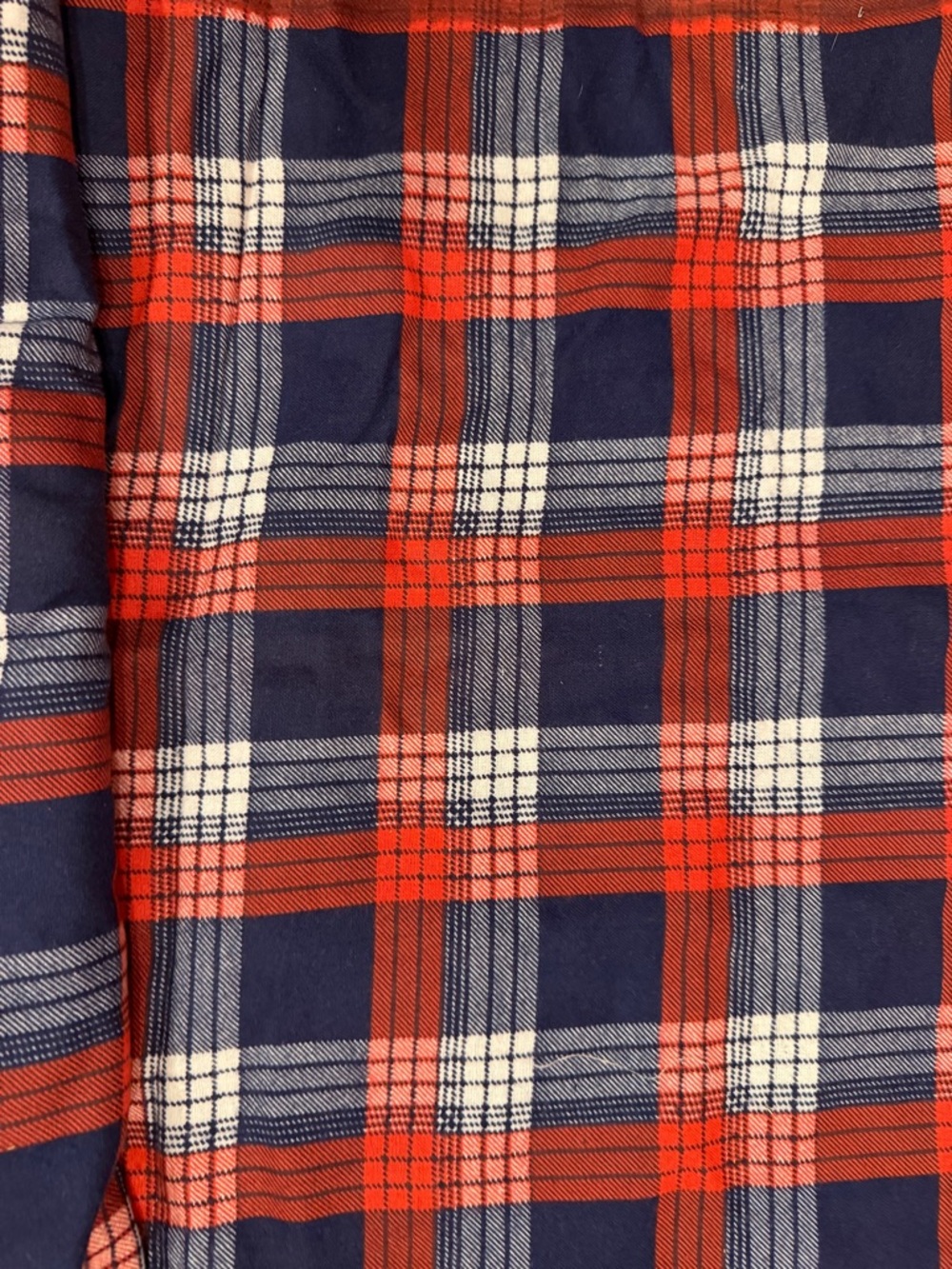Vintage Red and Blue Large Plaid Print Fabric Cotton Blend Flannel vibes